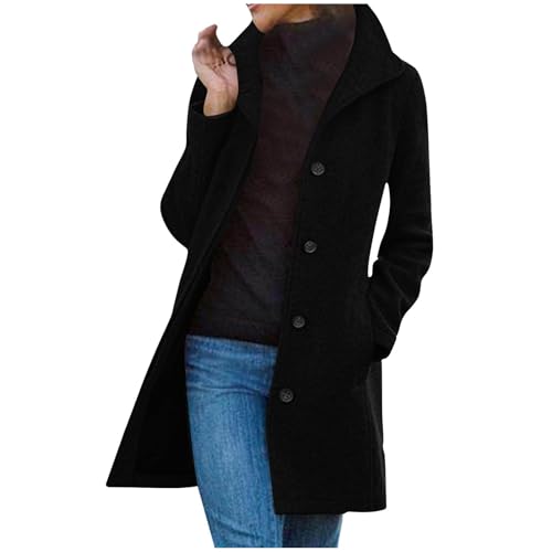 Amazon.com: Fall Winter Trendy Pea Coat for Women, Single Breasted
